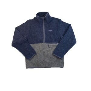 Patagonia Men's Reclaimed Fleece 1/2 Zip Pullover Smolder Blue Grey Size XS NWOT